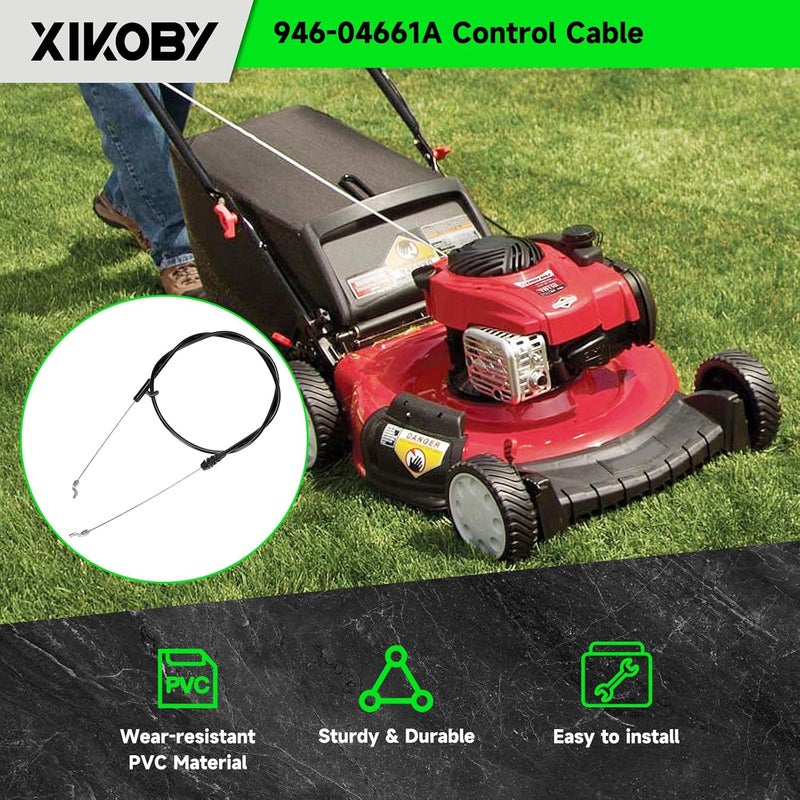 XIKOBY 946-04661A Control Cable Compatible with Troy Bilt TB110 TB230 Craftsman MTD Yard Machine 21 Inch Self Propelled Gas Push Lawn Mower, 746-04661A Throttle Cable Lawnmower Replacement Parts - Image 2